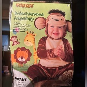 12–8 month monkey costume only worn one time